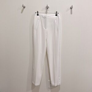 NWOT Zara White Pants with Satin Details